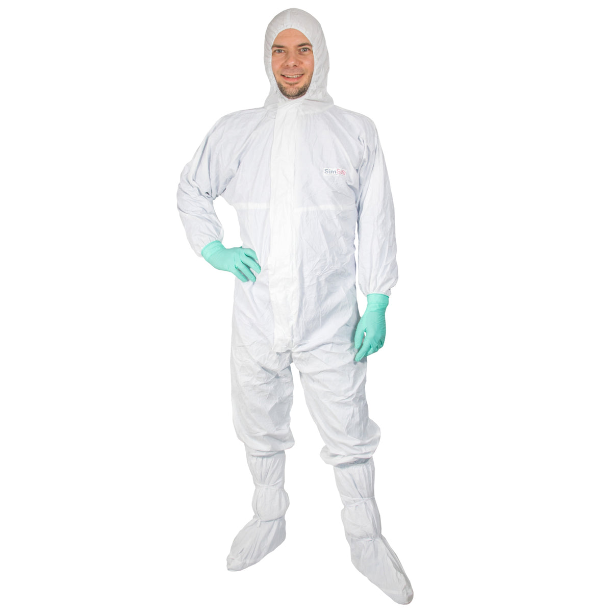 Overall SimSafe SC05-S | steril, ISO 5, weiss, Kapuze