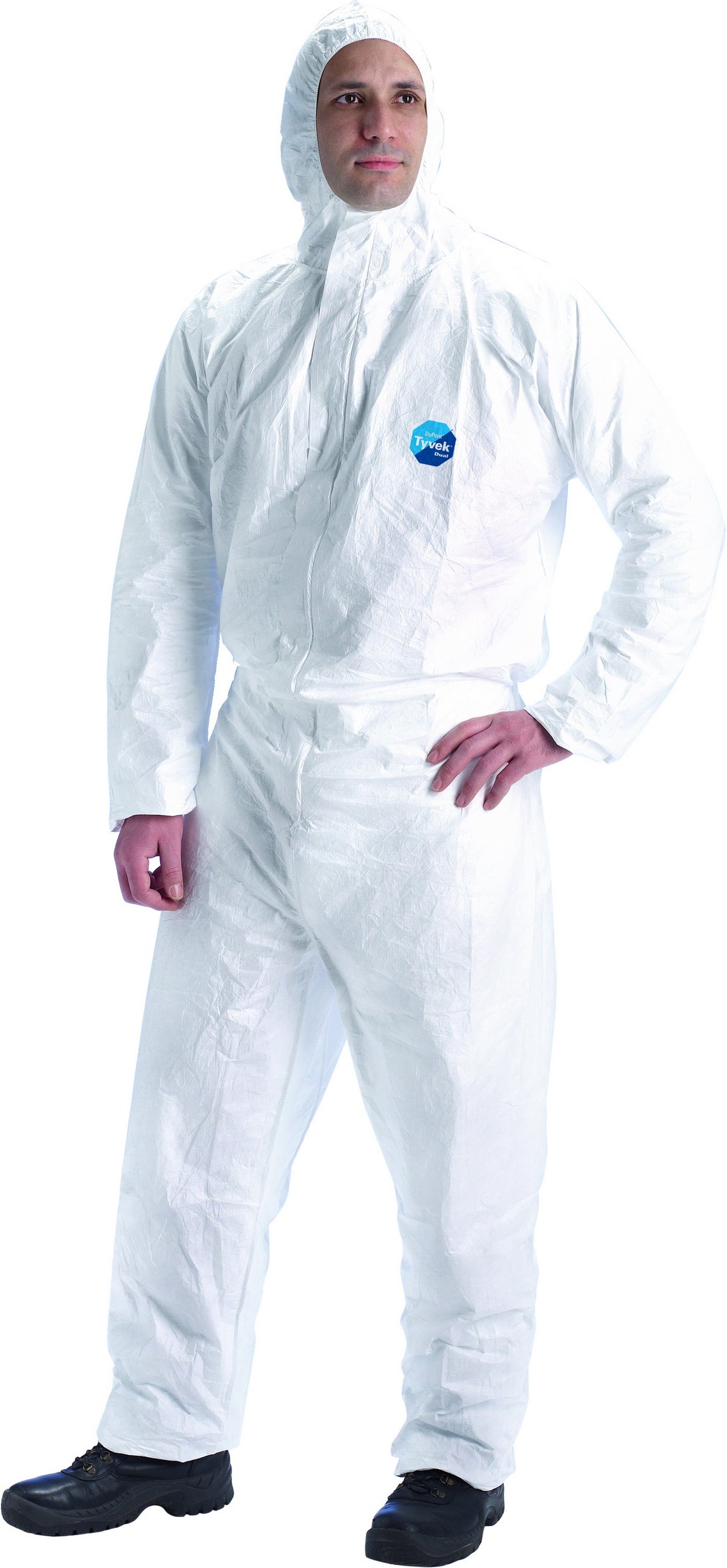 Overall Tyvek Dual | mit Kapuze, weiss