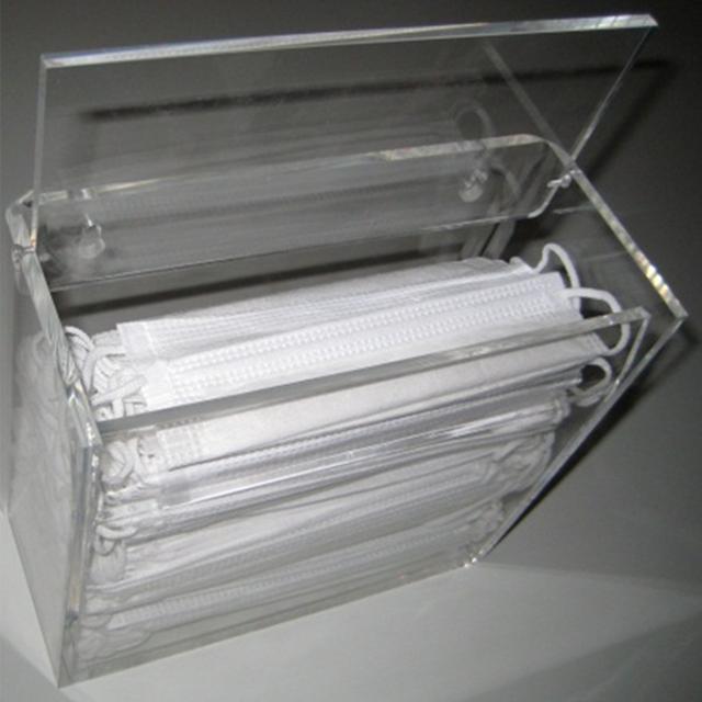 Acrylglas-Mundschutzspender | Klappdeckel