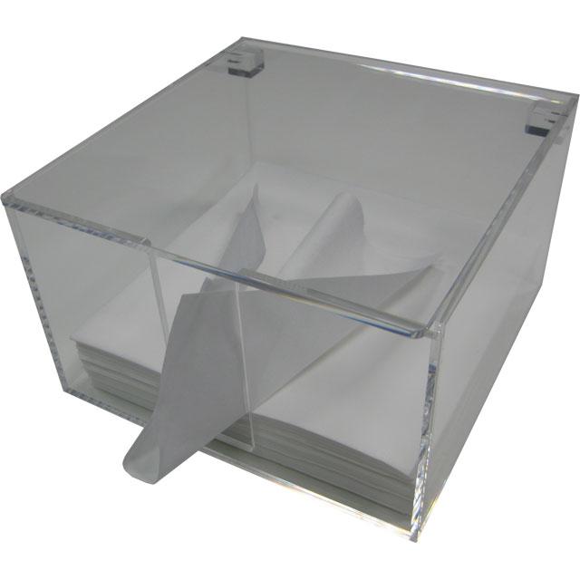 Acrylglas-Spenderbox für Tücher | mit Deckel